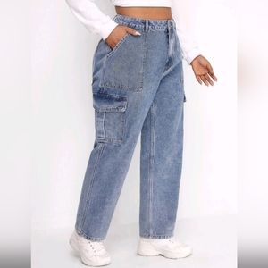 SHEIN High Waist Cargo Jeans